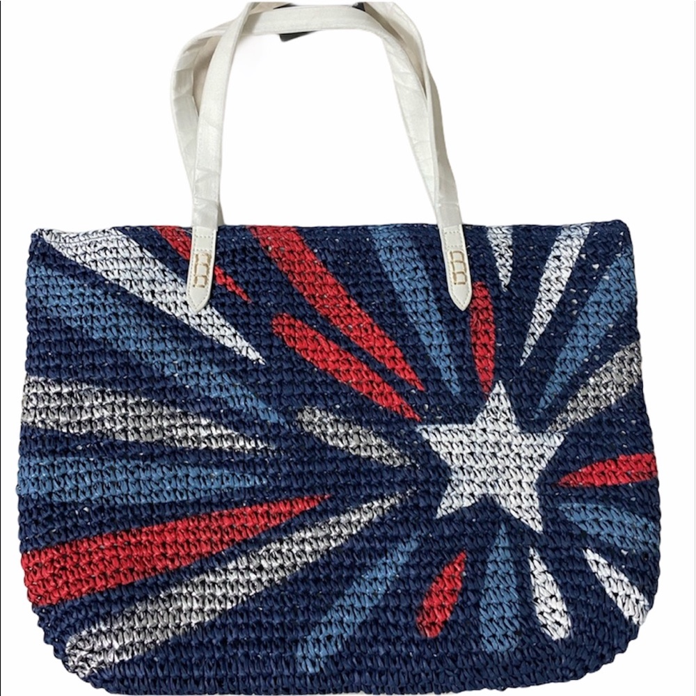 NWTInternational concept tropical straw beach tote
